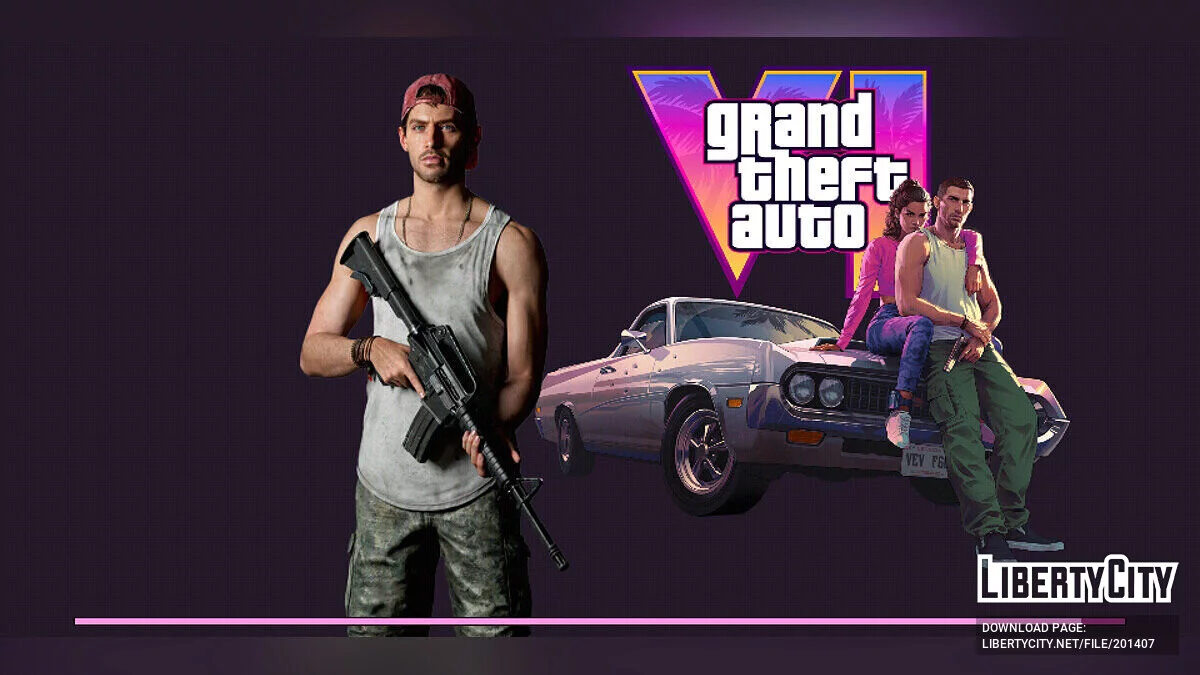 GTA 6 Menu Background / GTA Vice City (iOS, Android)