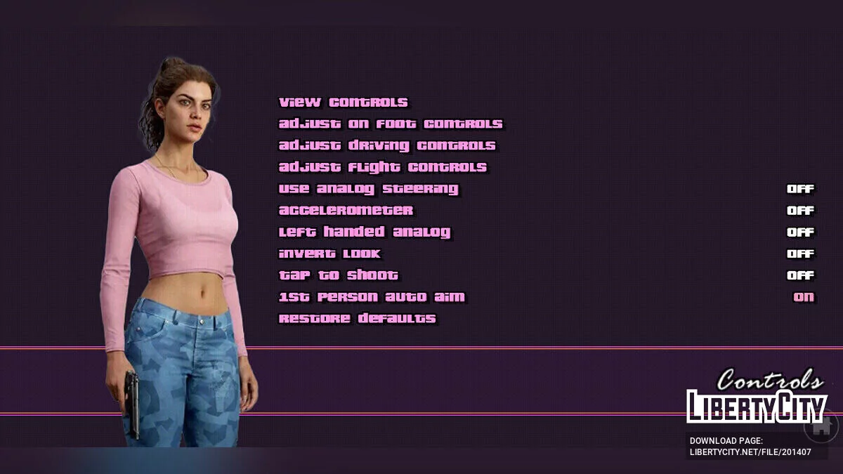 GTA 6 Menu Background / GTA Vice City (iOS, Android)