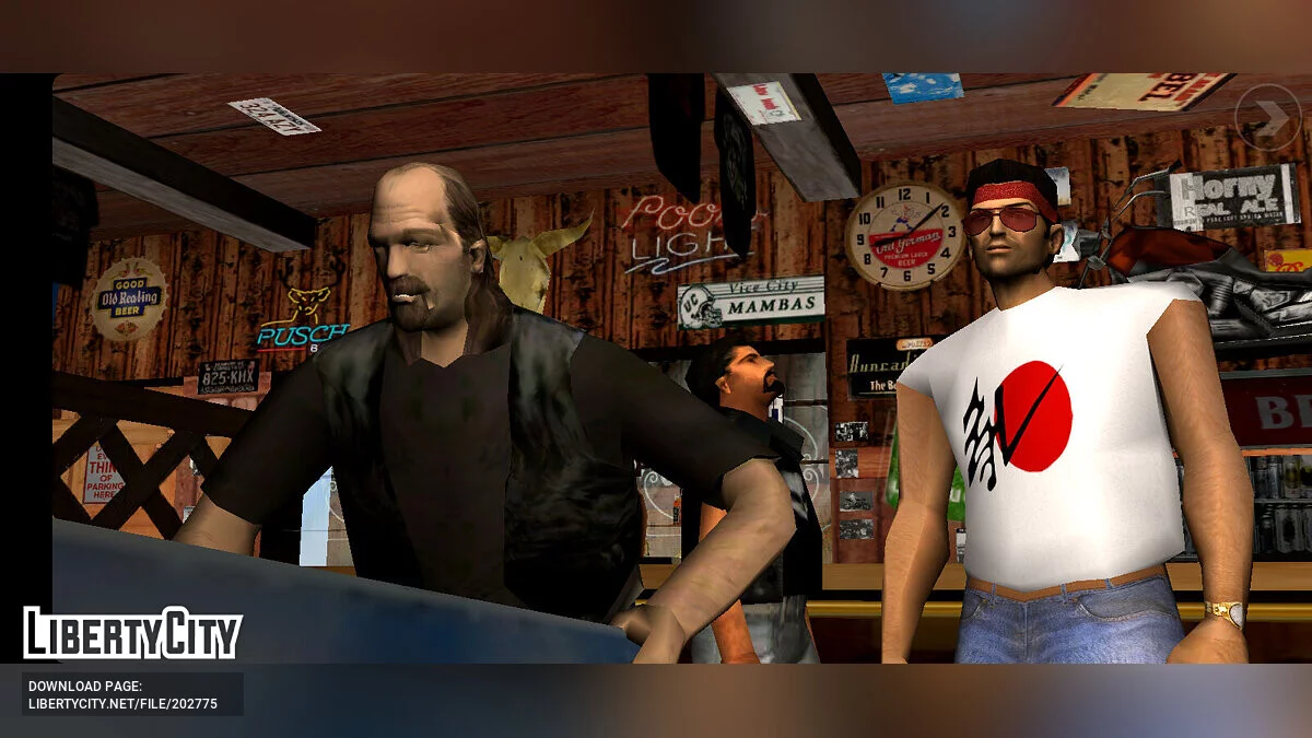 Personajes de diseño artístico beta / GTA Vice City (iOS, Android)