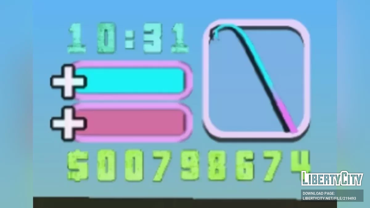 Estilo de HUD Personalizado como o Vice City Original / GTA Vice City Stories