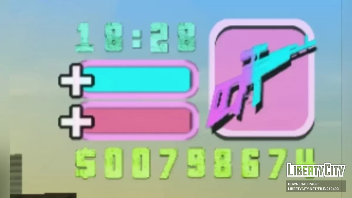 Estilo de HUD Personalizado como o Vice City Original / GTA Vice City Stories