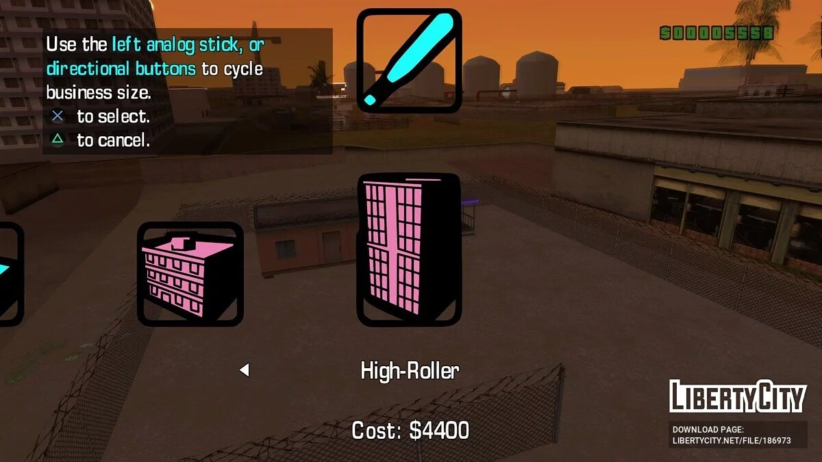 Покращений інтерфейс (для PCSX2) / GTA Vice City Stories