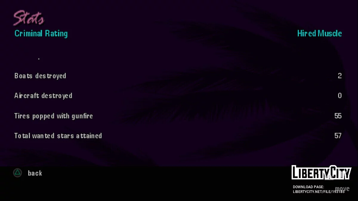 Starting save 49.20% (for PS2) / GTA Vice City Stories
