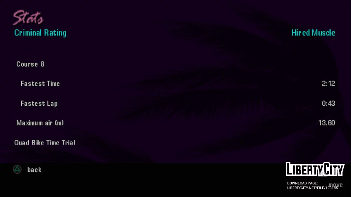Starting save 49.20% (for PS2) / GTA Vice City Stories