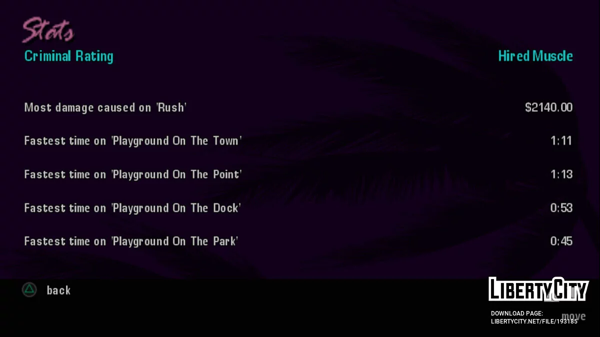Starting save 49.20% (for PS2) / GTA Vice City Stories
