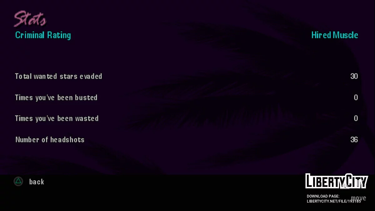 Starting save 49.20% (for PS2) / GTA Vice City Stories
