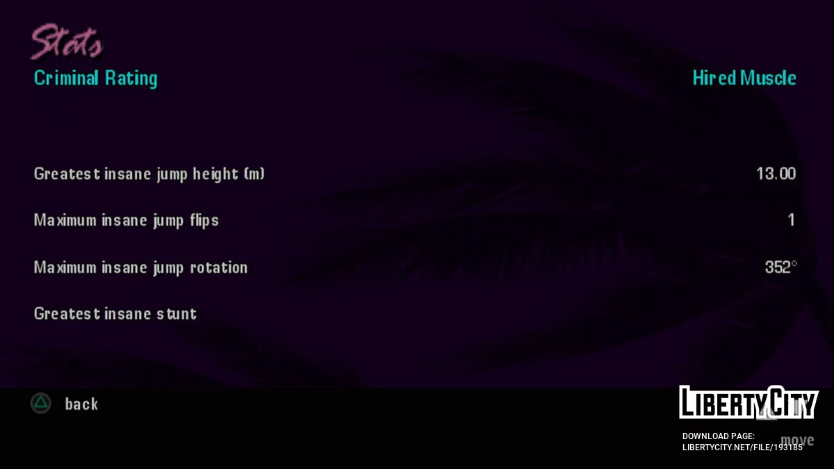 Starting save 49.20% (for PS2) / GTA Vice City Stories