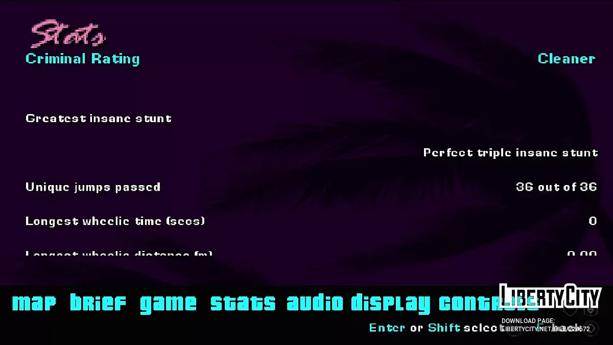 Стартові та 100% збереження для адаптації GTA VCS на ПК / GTA Vice City Stories