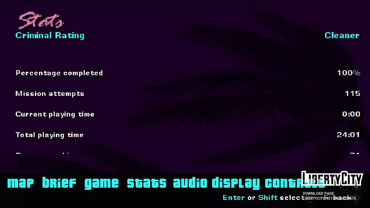 Стартові та 100% збереження для адаптації GTA VCS на ПК / GTA Vice City Stories