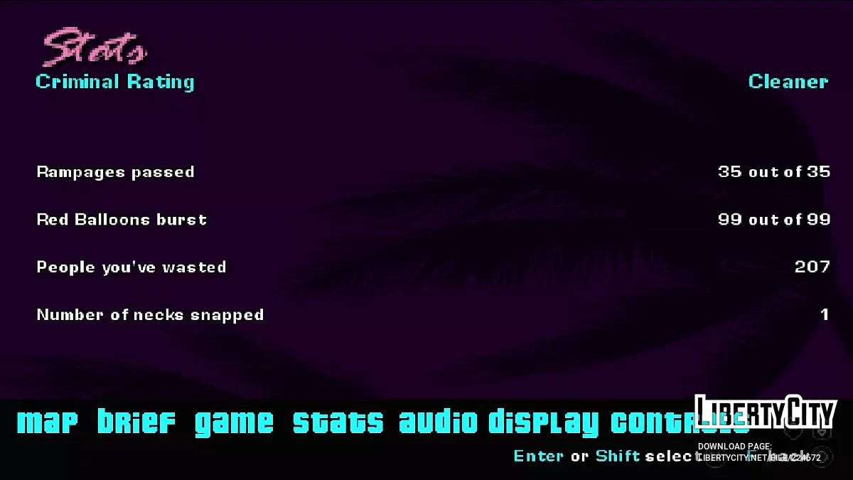 Стартові та 100% збереження для адаптації GTA VCS на ПК / GTA Vice City Stories