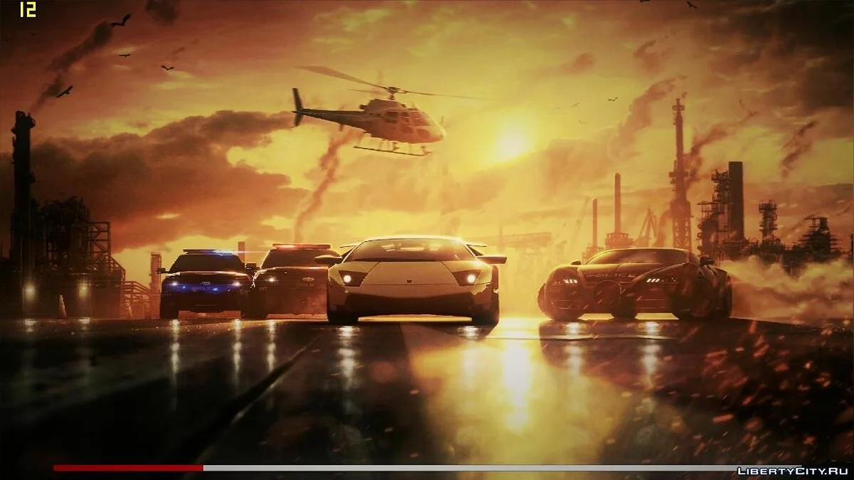 NFS Most Wanted 2012 Style Menu / GTA Vice City