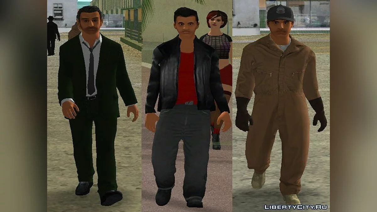 Latin Pedestrians and Japanese Tourists in HD / GTA Vice City