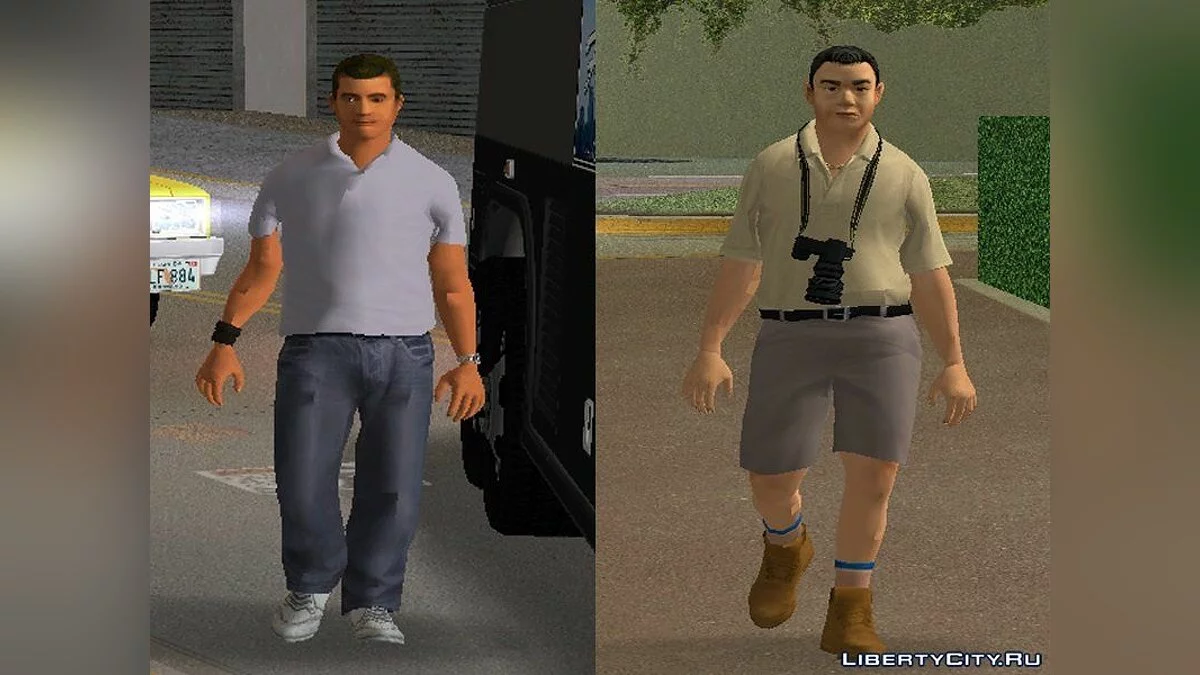 Latin Pedestrians and Japanese Tourists in HD / GTA Vice City