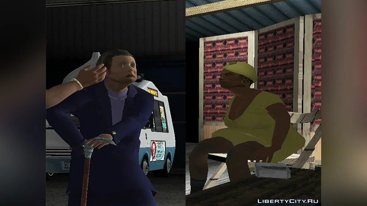 Auntie Poulet and Maude Hanson in HD / GTA Vice City