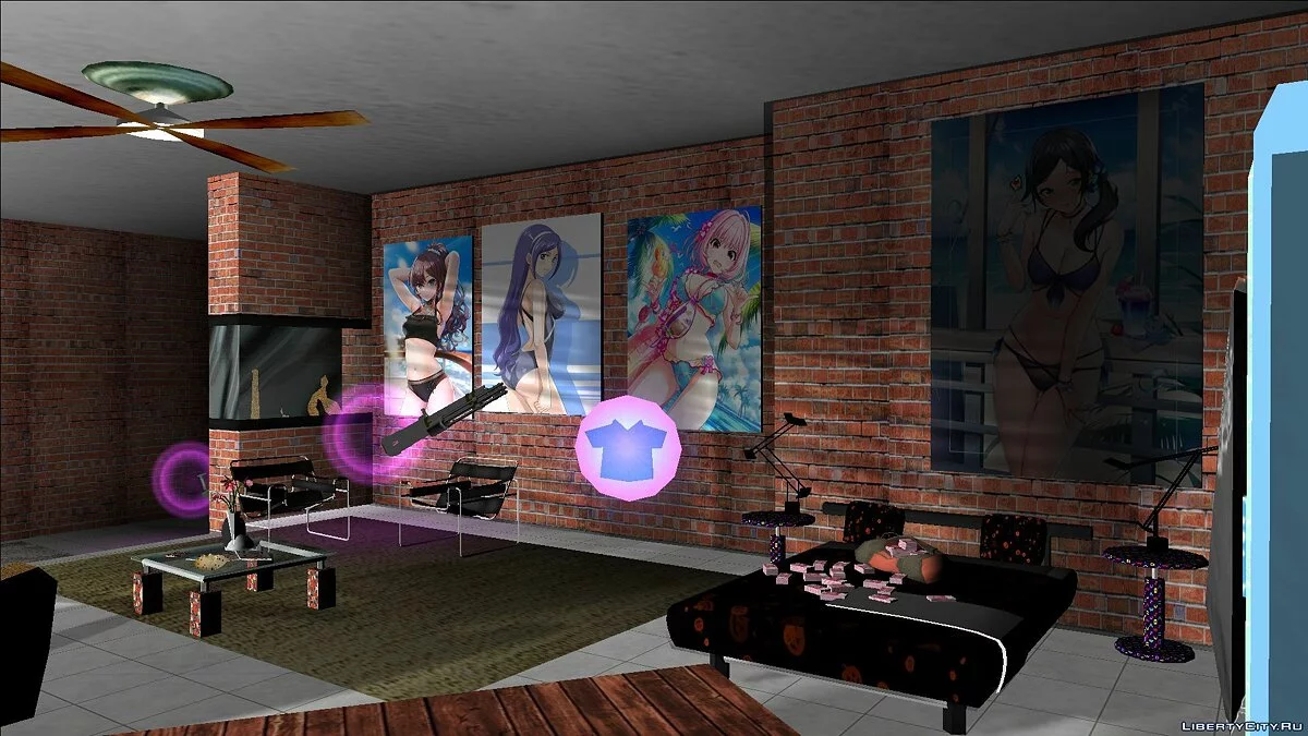 New Textures for Ocean View Hotel Room V2 / GTA Vice City