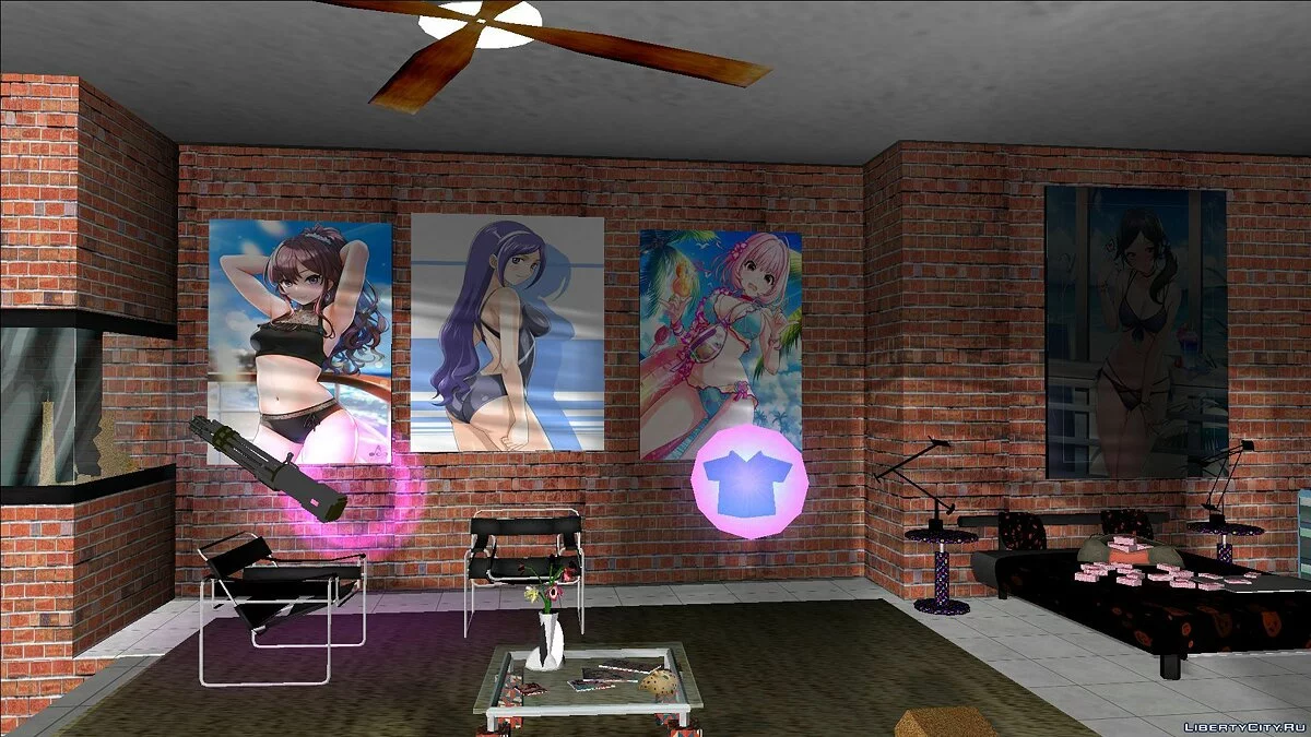 New Textures for Ocean View Hotel Room V2 / GTA Vice City
