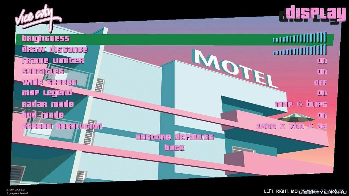 Neues Menü (Hintergrund) / GTA Vice City