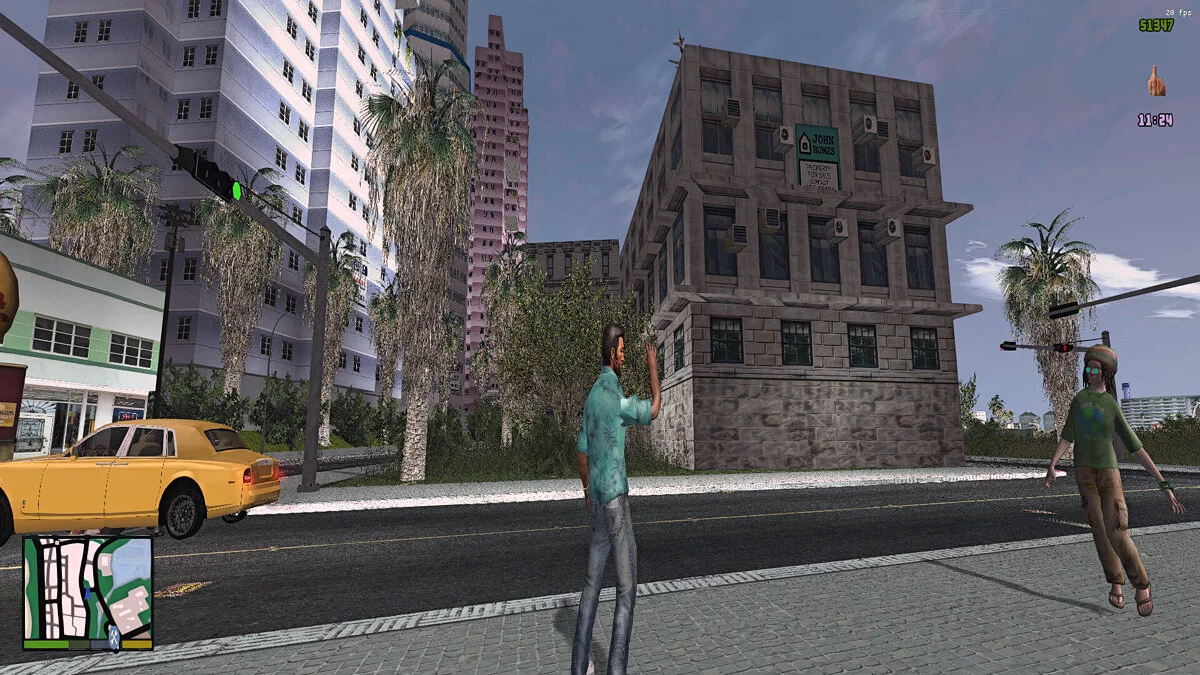 AI Згенерований та Покращений Офіс Кена Розенберга та будівля поруч / GTA Vice City