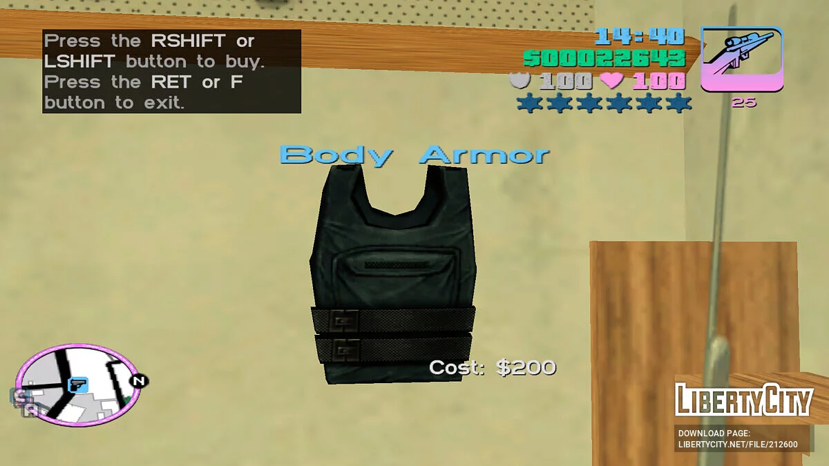 Body Armor dari Counter Strike: CZDS / GTA Vice City