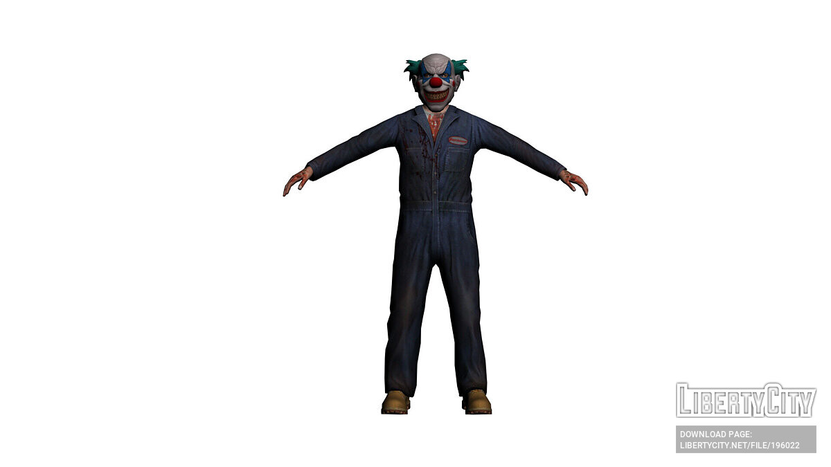 Download Killer Clown Mask Model B for Manhunt 2