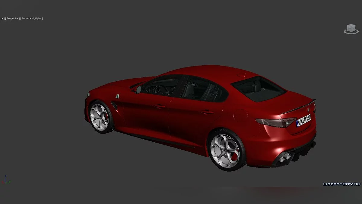 3D Моделі Alfa Romeo Giulia Quadrifoglio 2016 / Файли для модмейкерів