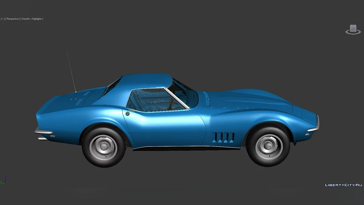 3D Models Chevrolet Corvette (C3) Convertible 1968 / Files for mod makers