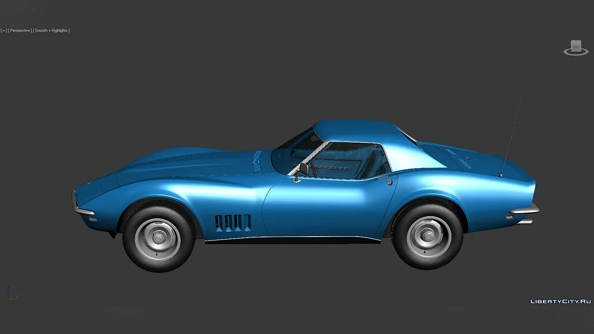 3D Models Chevrolet Corvette (C3) Convertible 1968 / Files for mod makers