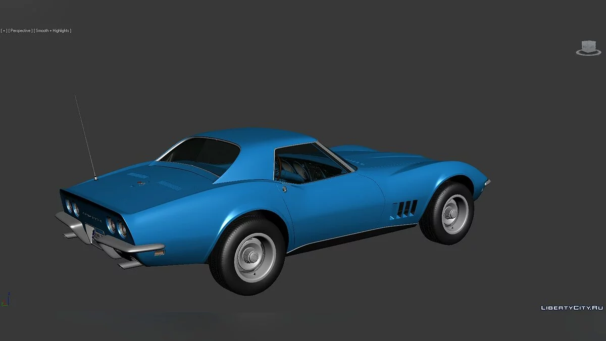 3D Models Chevrolet Corvette (C3) Convertible 1968 / Files for mod makers