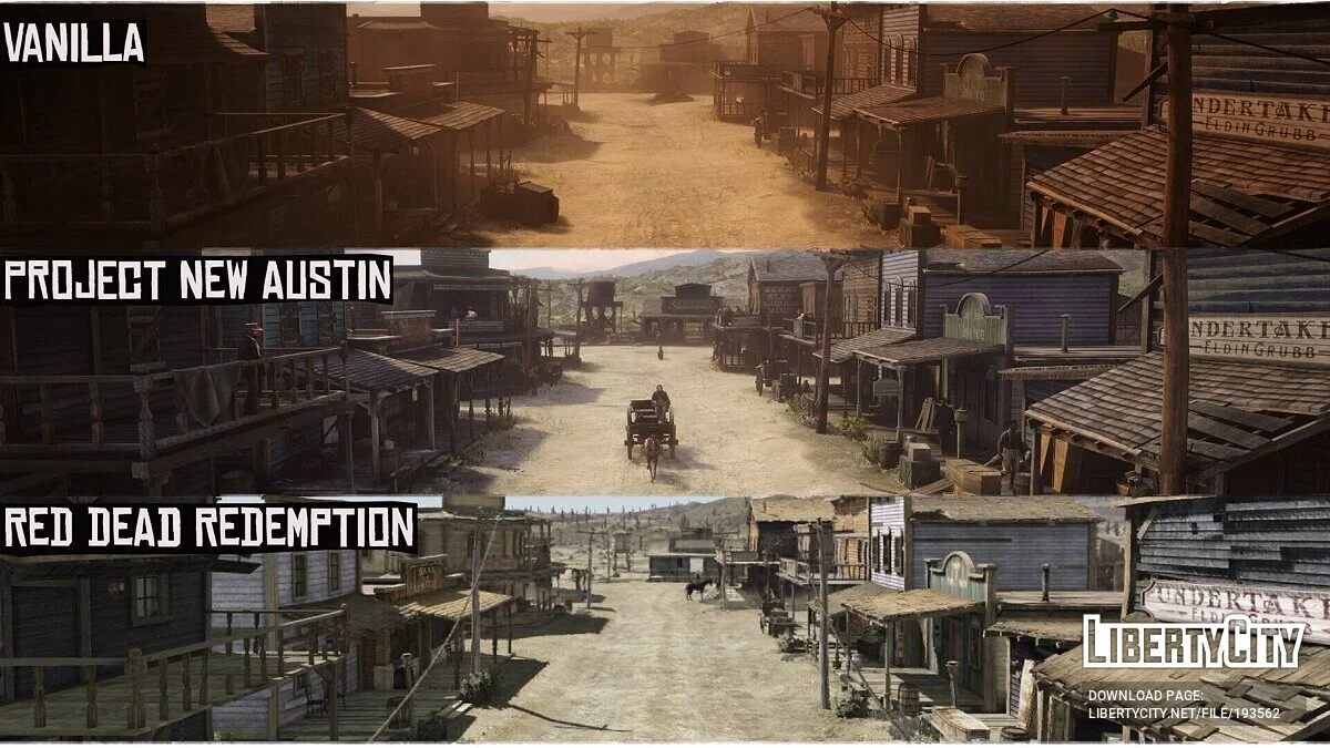 Project New Austin: 1907 – Klassisches Farbschema und RDR1-Standorte [1.2.0] / Red Dead Redemption 2