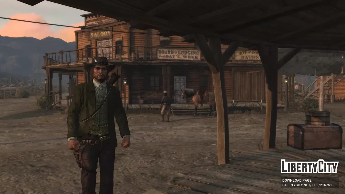 Elegant suit from the game cover / Red Dead Redemption