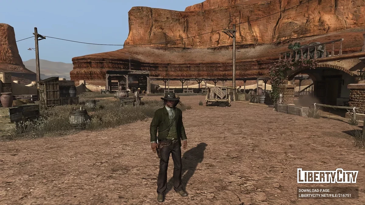 Elegant suit from the game cover / Red Dead Redemption