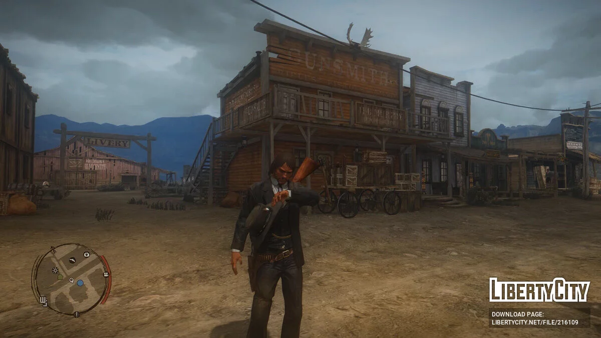 Елегантний костюм у смужку для Джона / Red Dead Redemption