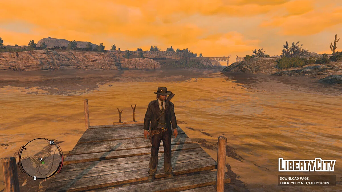 Елегантний костюм у смужку для Джона / Red Dead Redemption