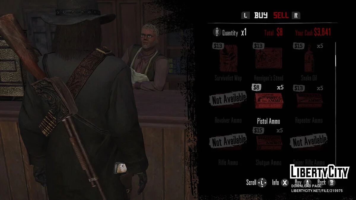 Iconos de la bolsa y la tienda del tráiler de 2009 / Red Dead Redemption