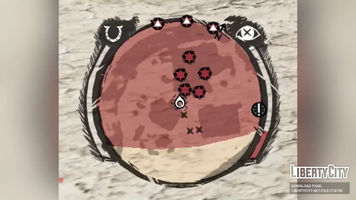 New hand-drawn radar and icons / Red Dead Redemption