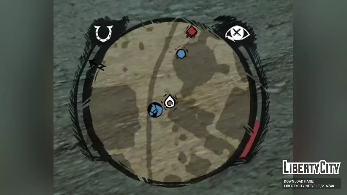 New hand-drawn radar and icons / Red Dead Redemption