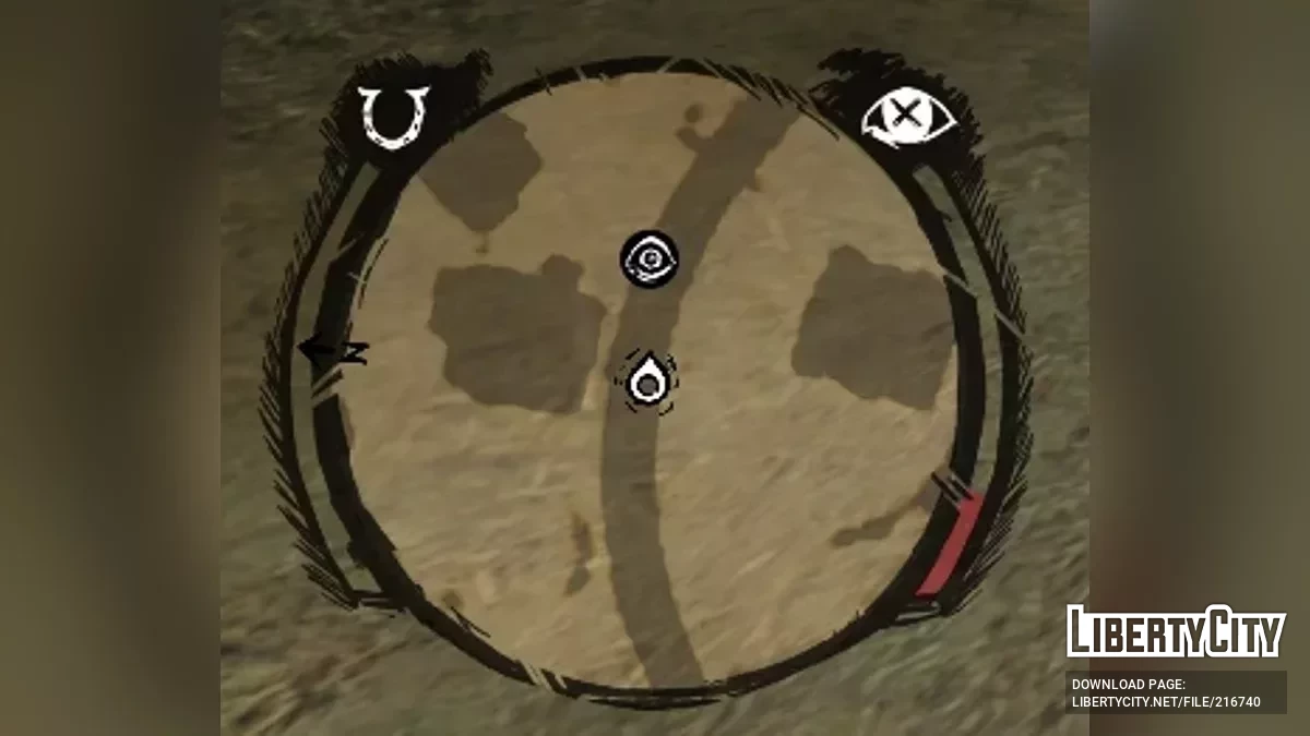 New hand-drawn radar and icons / Red Dead Redemption