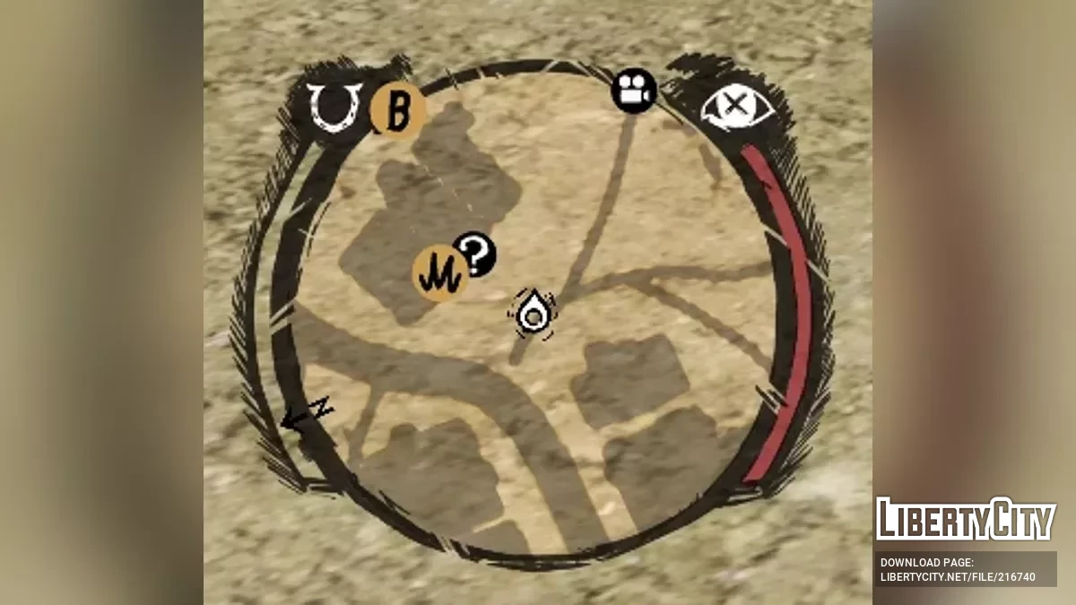 New hand-drawn radar and icons / Red Dead Redemption
