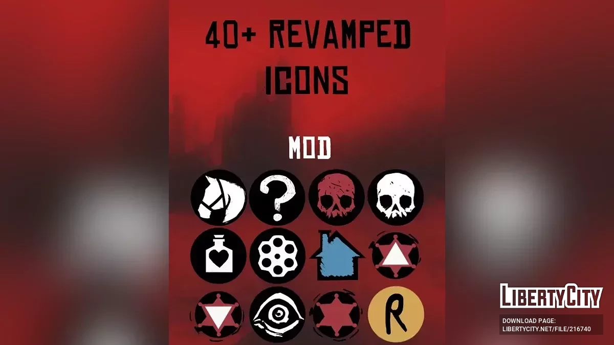 New hand-drawn radar and icons / Red Dead Redemption