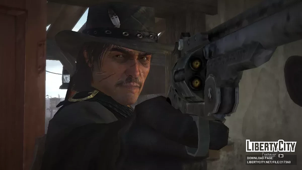 Tough John Marston with a mustache / Red Dead Redemption