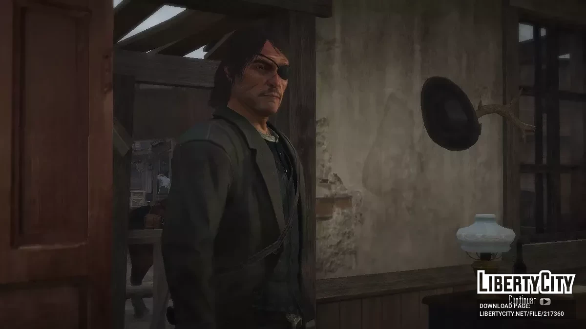 Tough John Marston with a mustache / Red Dead Redemption