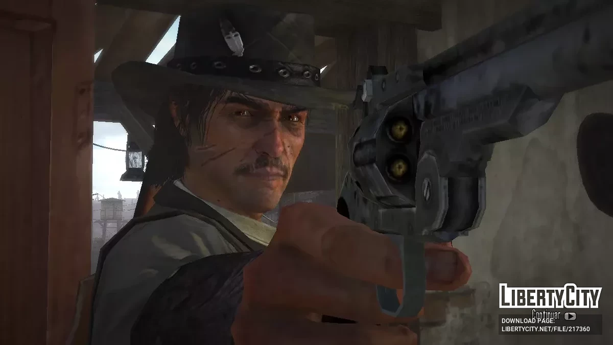 Tough John Marston with a mustache / Red Dead Redemption