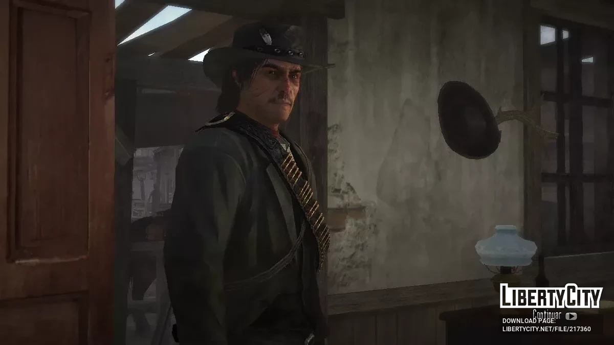 Tough John Marston with a mustache / Red Dead Redemption