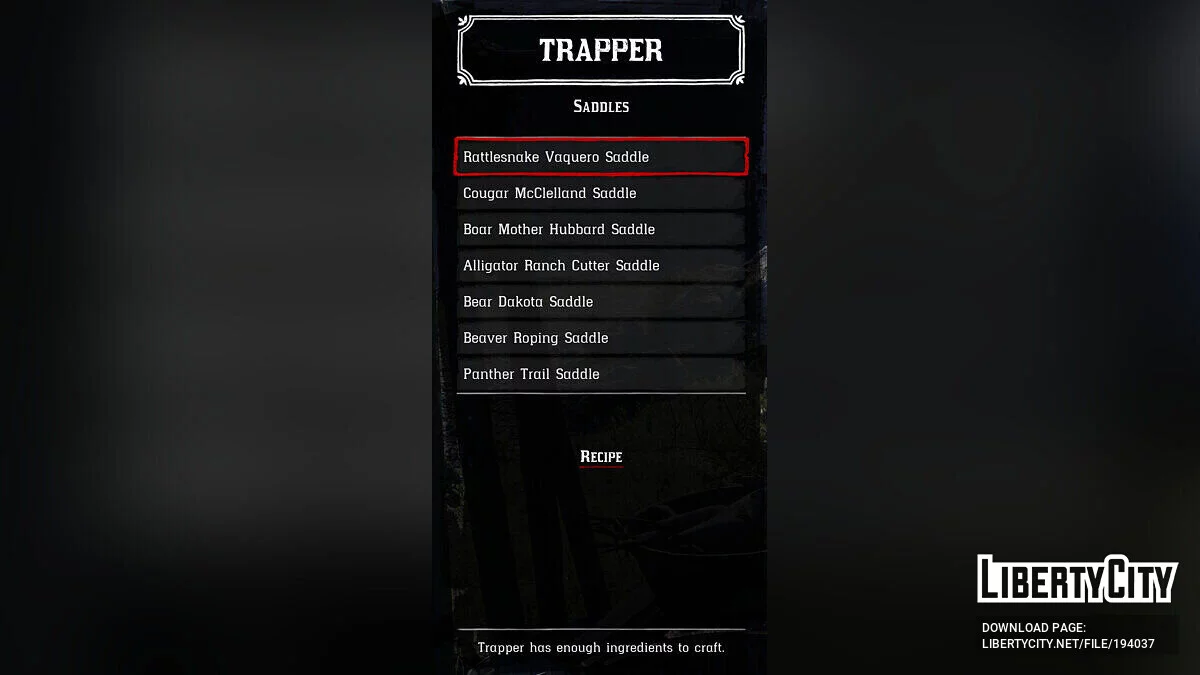 Somente caça lendária [1.0] / Red Dead Redemption 2