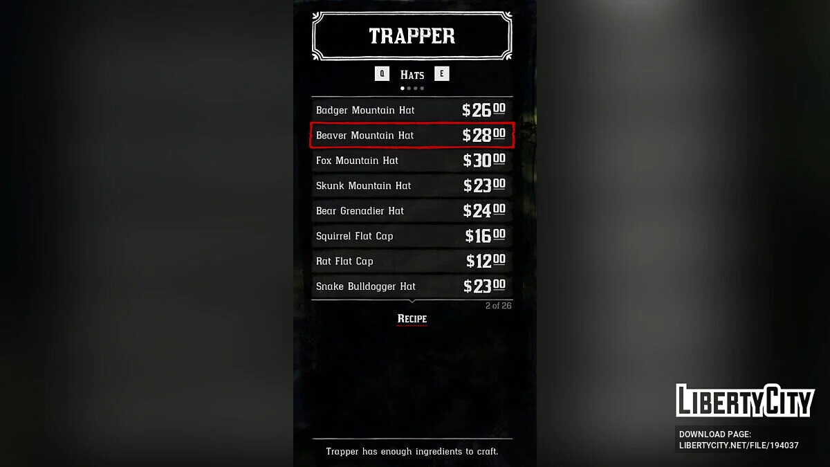 Somente caça lendária [1.0] / Red Dead Redemption 2