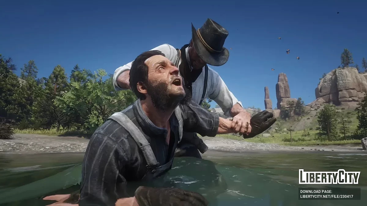 Trog Ertränken — die Möglichkeit, Feinde zu ertränken / Red Dead Redemption 2
