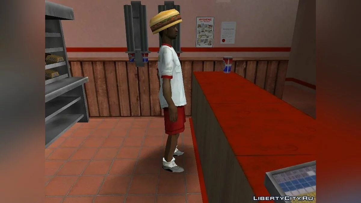 Служащий Burger Shot из cutscene / GTA San Andreas