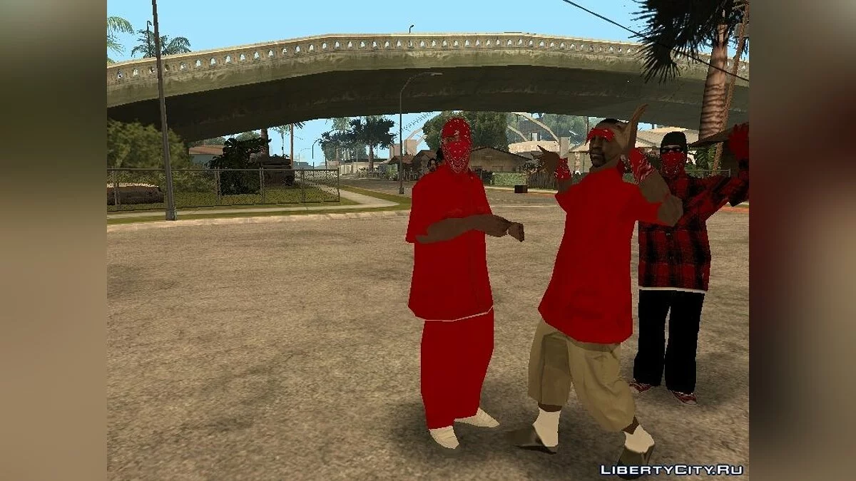 Bloods Gang Skins / GTA San Andreas