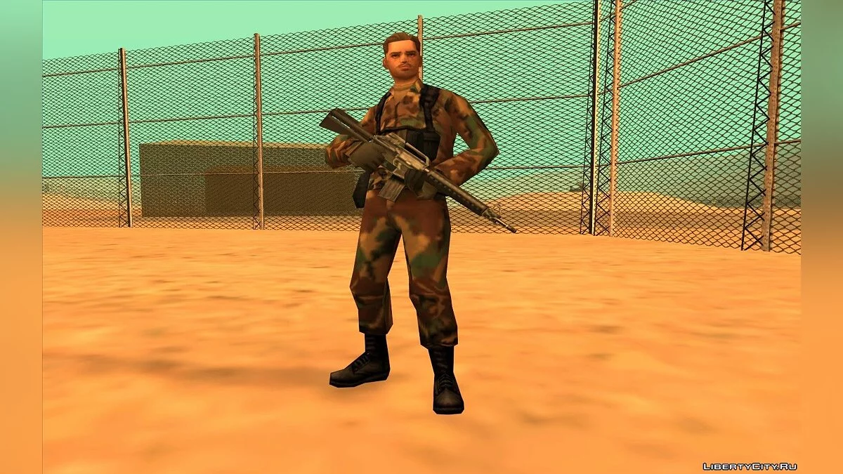 Soldier without cap / GTA San Andreas