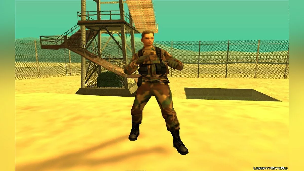 Soldier without cap / GTA San Andreas